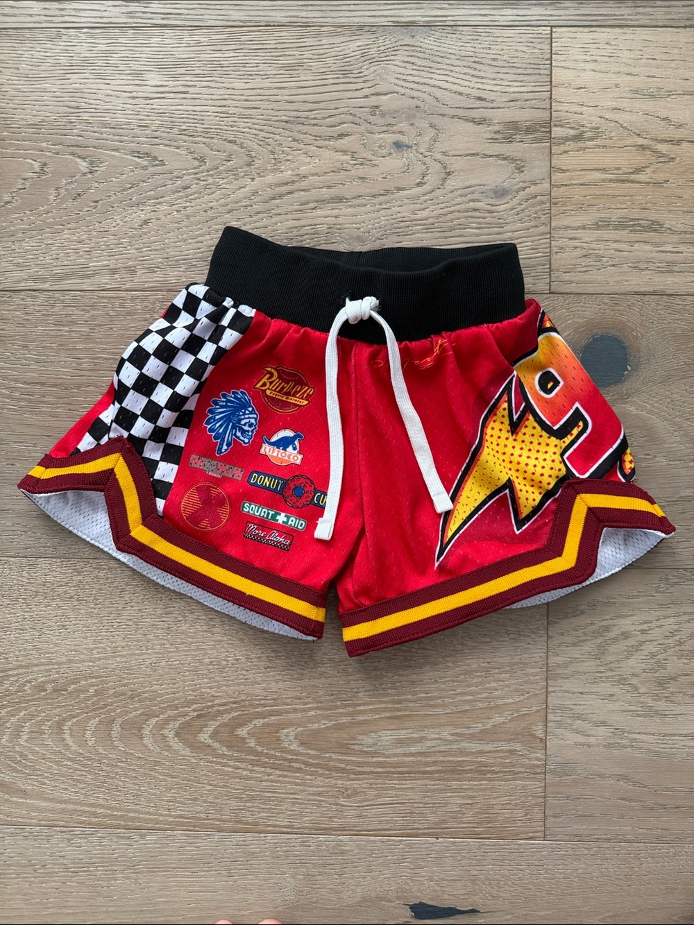 Project X x SAVS Pixar Cars Kids Lightning McQueen Athletic Gym Shorts YXS